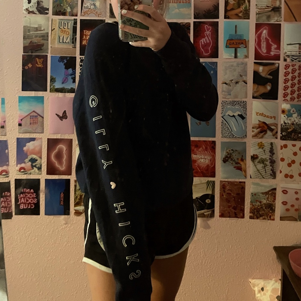 gilly hicks navy crewneck